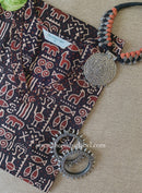"Sayani" Black Cotton kurta - Big Size