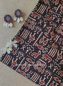 "Sayani" Black Cotton kurta - Big Size