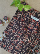 "Sayani" Black Cotton kurta - Big Size