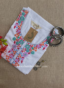 "Safar" Embroidered White Cotton kurta