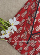 "Vriha" Hand Block Printed Bagru Maroon Cotton kurta
