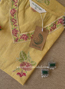 "Vinita" Printed Yellow Cotton kurta
