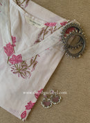 "Suhana" White Block Printed Cotton kurta - Big Size