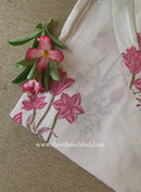 "Suhana" White Block Printed Cotton kurta - Big Size