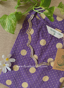 "Mitra" Scalloped Printed Purple Cotton kurta