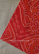 "Sharvari" Bandhani Printed Red Cotton kurta