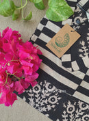 "Antra" Hand Block Printed Black Cotton kurta