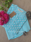 Elara Blue Polka Cotton Co-ord Set(2pc)