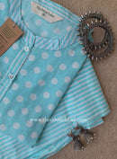 Elara Blue Polka Cotton Co-ord Set(2pc)