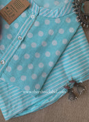 Elara Blue Polka Cotton Co-ord Set(2pc)