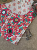 "Swarupa" Embroidered Cream Cotton kurta- Big Size