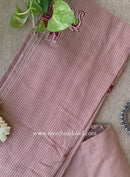 "Nazaara" Brown Embroidered Cotton Kurta Set (2pc)