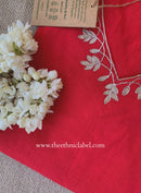 "Sufi" Embroidered Red Cotton kurta
