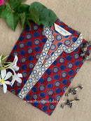 "Neelam" Hand Block Printed Red Cotton kurta