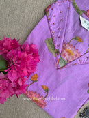 "Sheena" Embroidered Purple Cotton kurta
