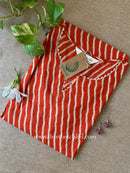 "Mahtaab" Lehriya Printed Laced Cotton kurta