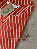 "Mahtaab" Lehriya Printed Laced Cotton kurta
