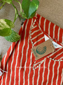 "Mahtaab" Lehriya Printed Laced Cotton kurta