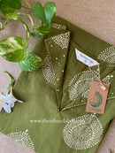 "Kanan" Embroidered Green Cotton kurta