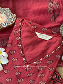 "Tajali" Kota Doria Kurta Set with Dupatta(3pc)