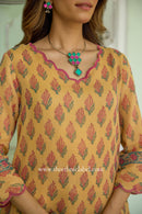 "Sangini" Kota Doria Kurta Set with Dupatta (3pc)