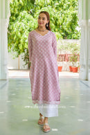 "Ira" Hand Block Printed Kota Doria kurta