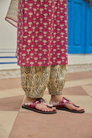 "Gulbaan" Bagru Cotton Kurta Set with Kota Doria Dupatta (3pc)