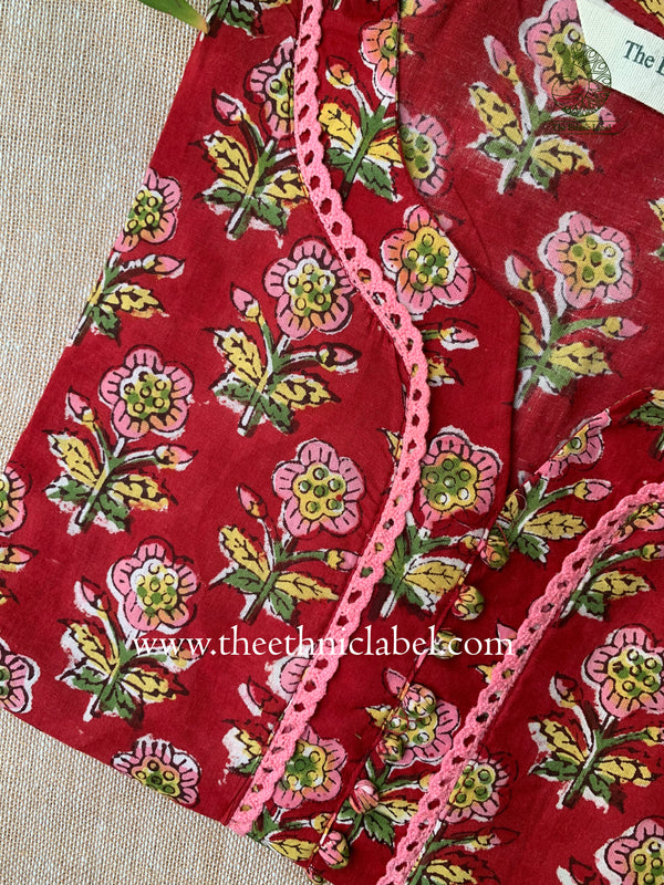 "Prachi" Hand Block Print Cotton kurta - XXL