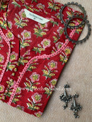 "Prachi" Hand Block Print Cotton kurta - XXL