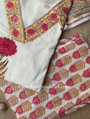 "Ayesha" Cotton Kurta Set with Kota Doria Dupatta(3pc)