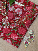 Rukmani Hand Embroidered Block Printed Cotton kurta