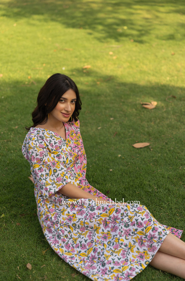 "Tulum" Hand Block Printed Cotton dress