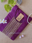 "Shameera" Handcrafted Purple Silk Kurta
