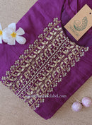 "Shameera" Handcrafted Purple Silk Kurta