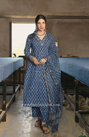 "Ayat" Cotton Kurta Set with Kota Doria Dupatta(3pc)