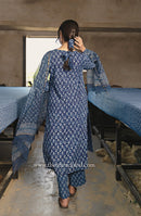 "Ayat" Cotton Kurta Set with Kota Doria Dupatta(3pc)