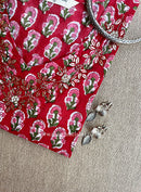 "Suman" Hand Embroidered Block Printed Cotton kurta (S to 5XL)