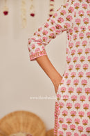 "Kamal" Cotton Kurta Set with Kota Doria Dupatta(3pc)