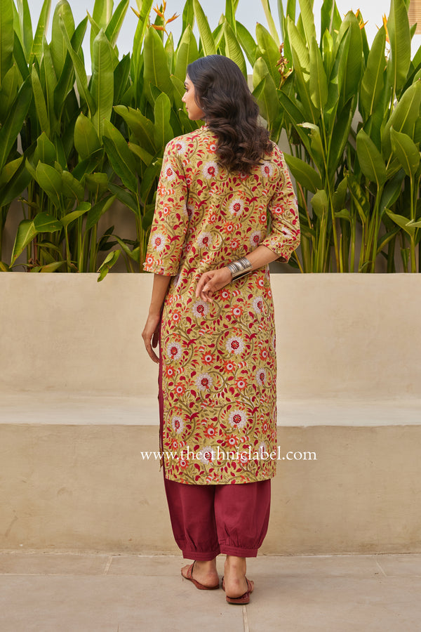 "Kangana" Hand Blockprinted Cotton Kurta