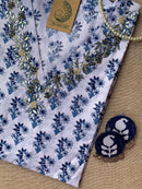 "Pari" Hand Work Embellished Cotton kurta - M