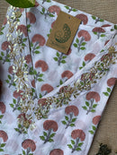 "Aana" Hand Work Embellished Cotton kurta