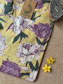 Khushboo Hand Block Printed Scalloped Cotton kurta - M