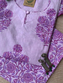 "Kalyani" Hand Block Printed Cotton Kurta Set(3pc)