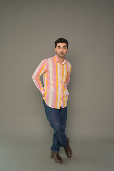 Multicolour Striped Cotton Shirt