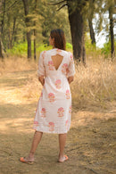 White 'Charming' Chanderi Angrakha Dress
