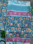 Phulwari Light Blue Unstitched Suit Set with Dupatta