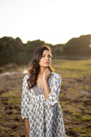 White Floral ‘Bewildering’ Printed Cotton Dress
