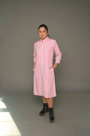 White & Pink 'Sassy' Cotton Dress & Shirt Combo