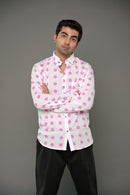 "Soulmate" Pink Polka Dot Cotton Shirt