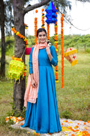 Fairy Flare Silk Blue Gown